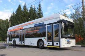 В троллейбусное депо №1 МУП «Метроэлектротранс» на тестовую обкатку прибыл троллейбус «Горожанин» Уфимского трамвайно-троллейбусного завода.