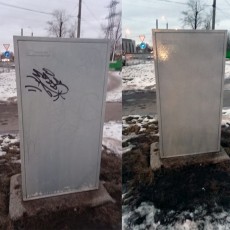 АСУДД: на 7 казанских улицах хулиганы разрисовали шкафы дорожного контроля