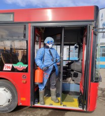 В Казани в общественном транспорте проводятся мероприятия по профилактике распространения коронавирусной инфекции